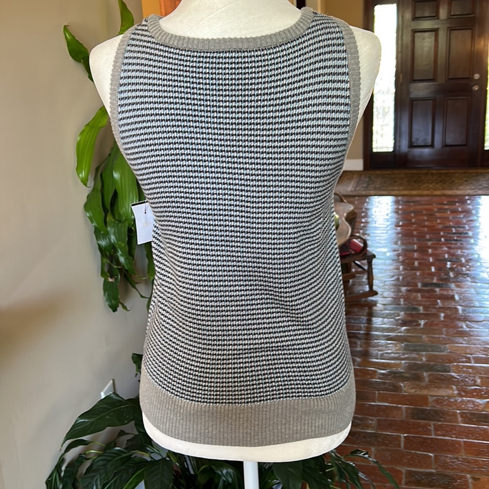 Shu Shu Jacquard  sweater vest/top szS NWT - Picture 4 of 13